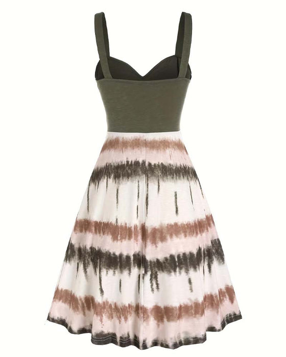 Jurk Tie-Dye Bandjes Midi