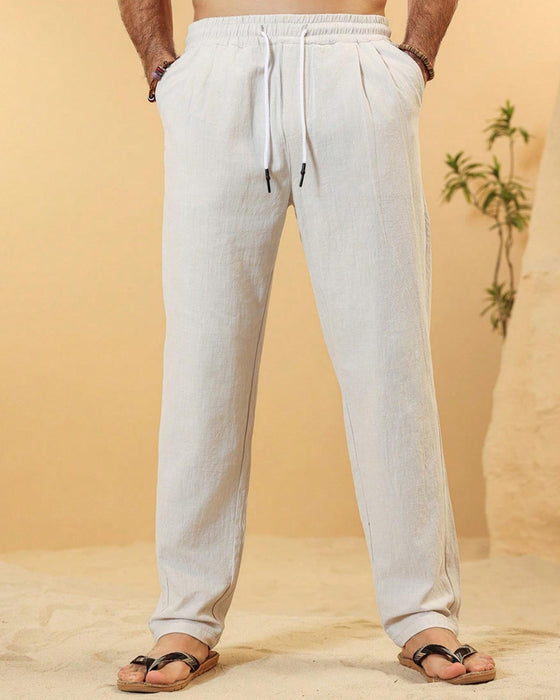 Broeken Elastische Taille Koord Toelopend