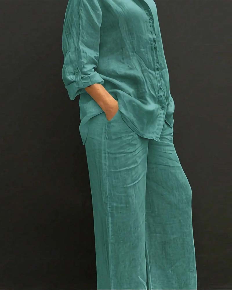 Set Lange Mouw Shirt Elastisch Lang