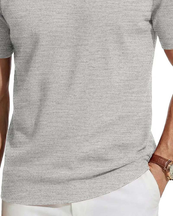 Pullover Mini V-Hals Casual Effen