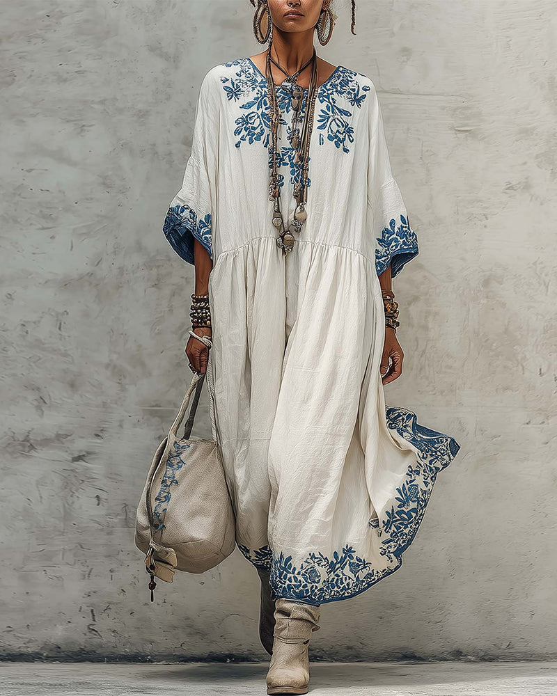 Jurk Mode Plus Maat Geprint