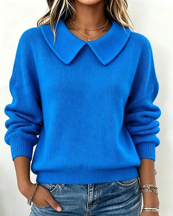 Pullover Peter Pan Kraag Effen