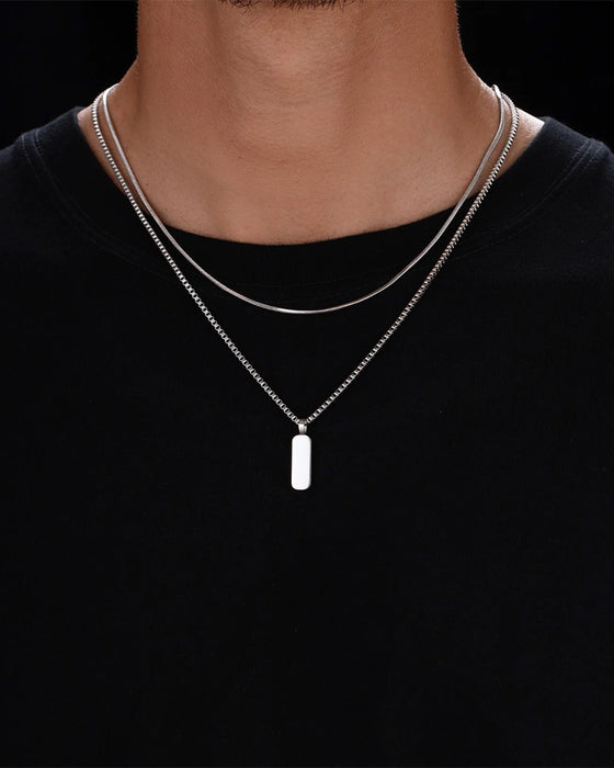 Minimaal Pendant Ketting Duo