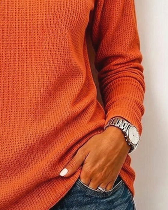 Blouse Casual Mock Hals Lange Mouw