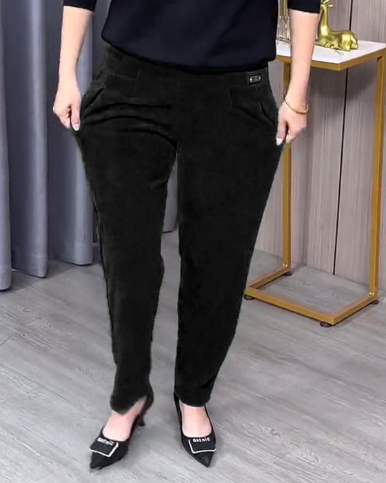 Effen Stretch Skinny Broek