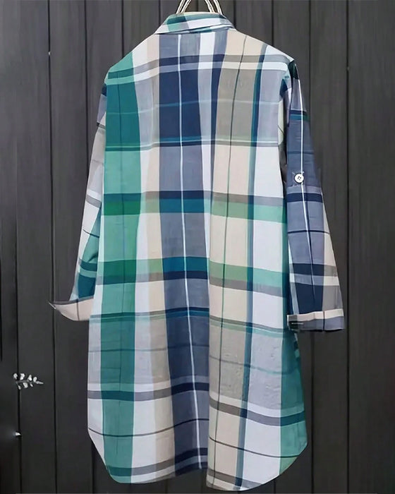 Overhemd Casual Geruit Contrast