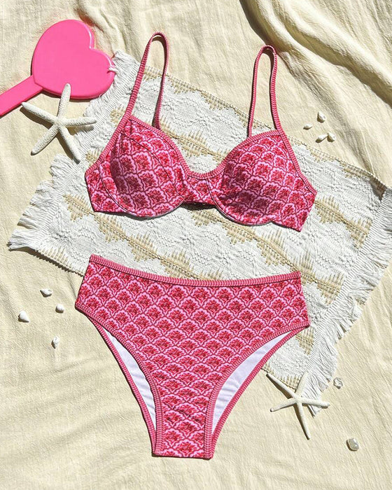 Bikini Sexy Bandjes Driehoek Print