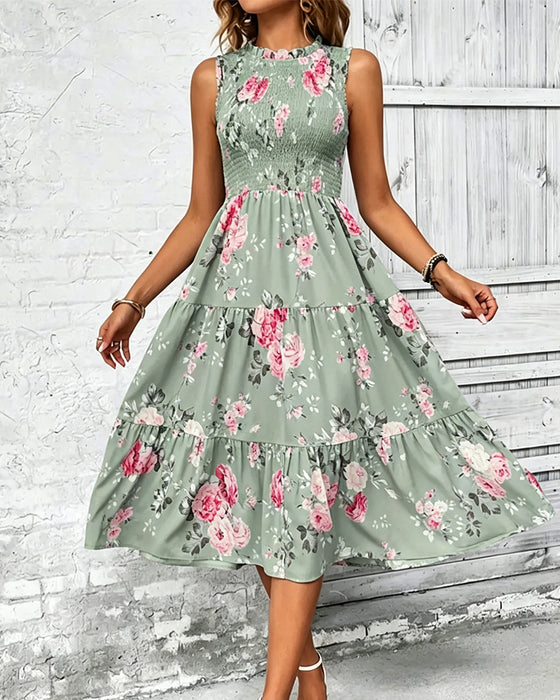 Jurk Bloemen Afdruk Smock
