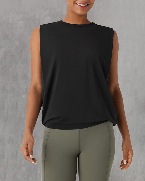Vest Mouwloos Ronde Hals Sport