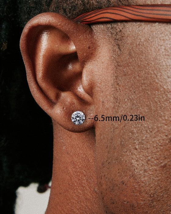 Klassieke ronde zirkonia oorknopjes