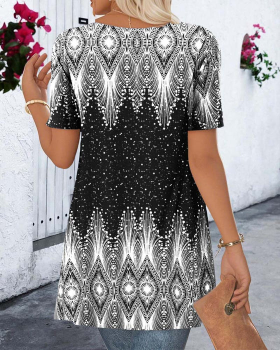 Blos Onregelmatig Korte Mouwen Positionering Nep Tweedelig