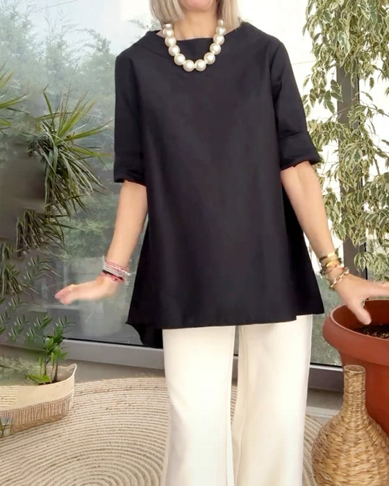 Tops met effen kleuren en woon-werkverkeer