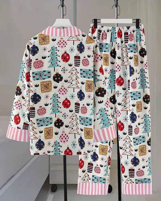 Tweedelige casual set met print voor thuis