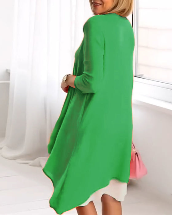 Set Bloemenprint Patchwork Langermig