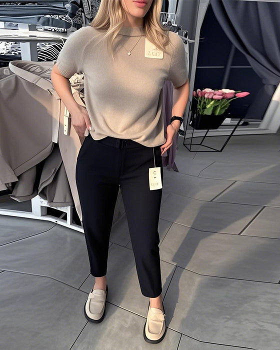 Broek Effen Casual Recht