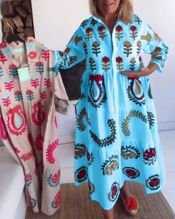 Jurk Bloemen Grafische Print