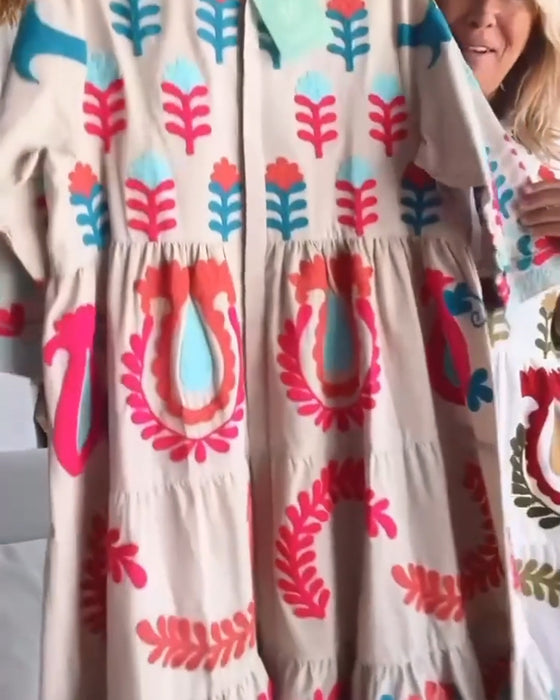 Jurk Bloemen Grafische Print