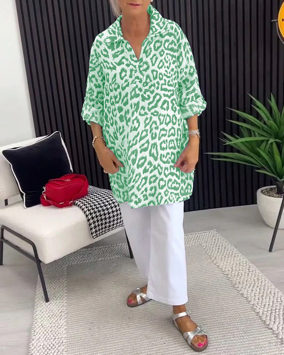 Blouse Revers Luizenprint