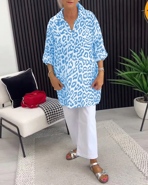 Blouse Revers Luizenprint