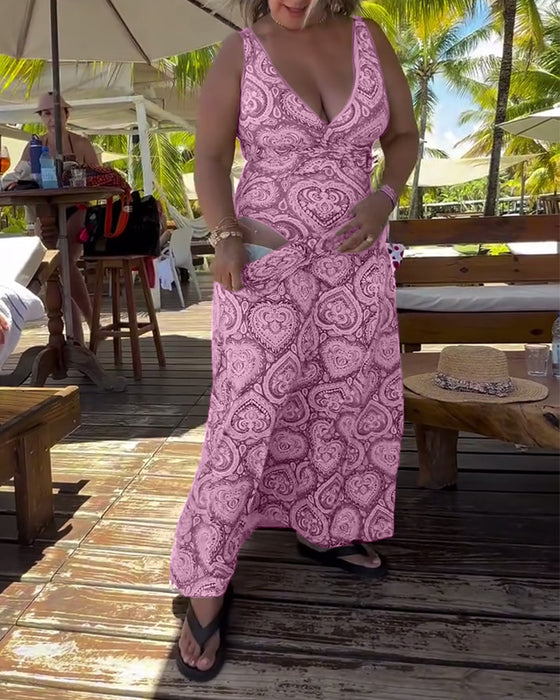 Badpak Strapless Hart Vakantieprint