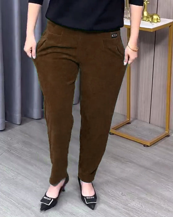 Effen Stretch Skinny Broek