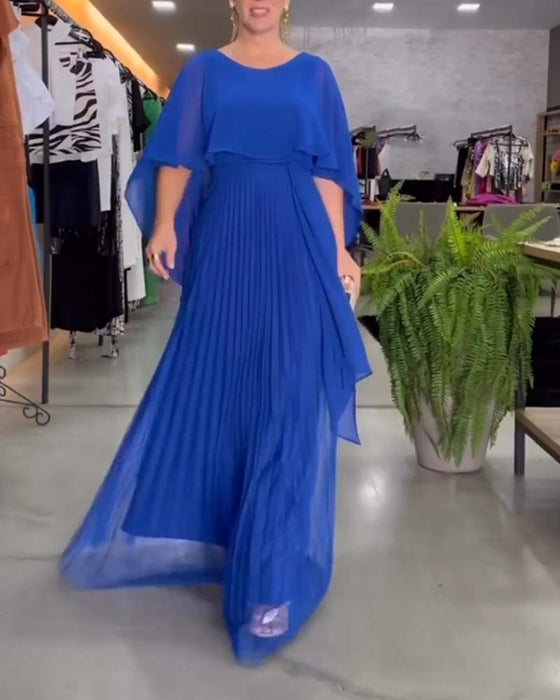 Ronde Hals A-lijn Maxi Jurk