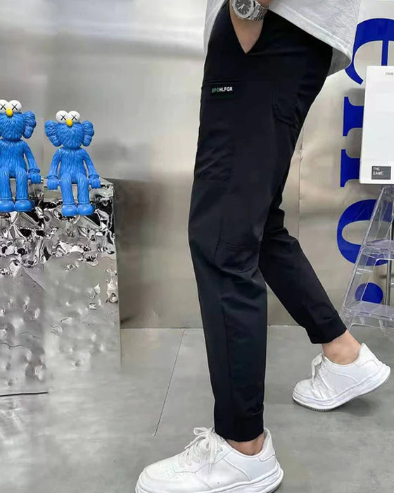 Skinny cargobroek voor heren met hoge stretch en meerdere zakken