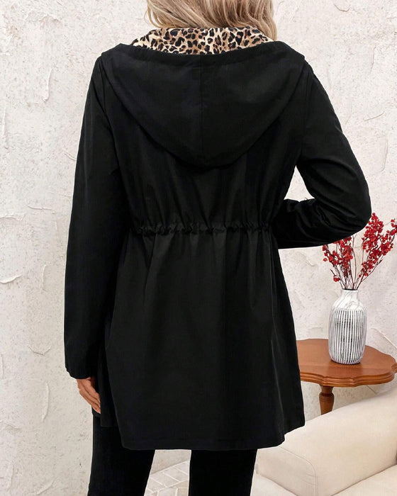 Mantel Met Capuchon Omkeerbaar Luipaardprint