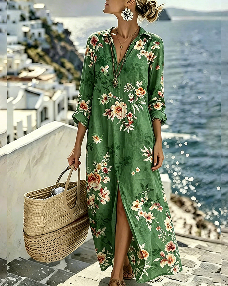 Jurk Bloemig Print Maxi