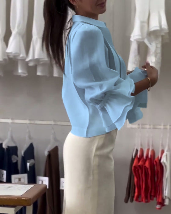 Shirt Puffmouw Ruffle