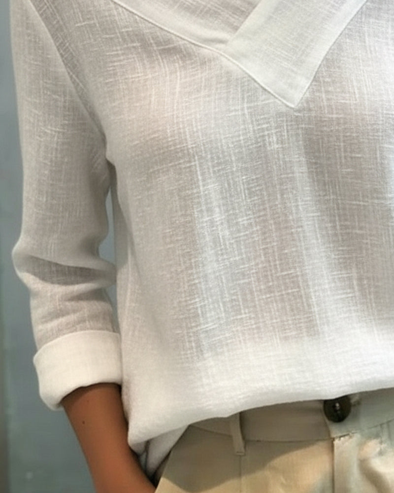 Top Stijlvolle V-Hals Off-Shoulder