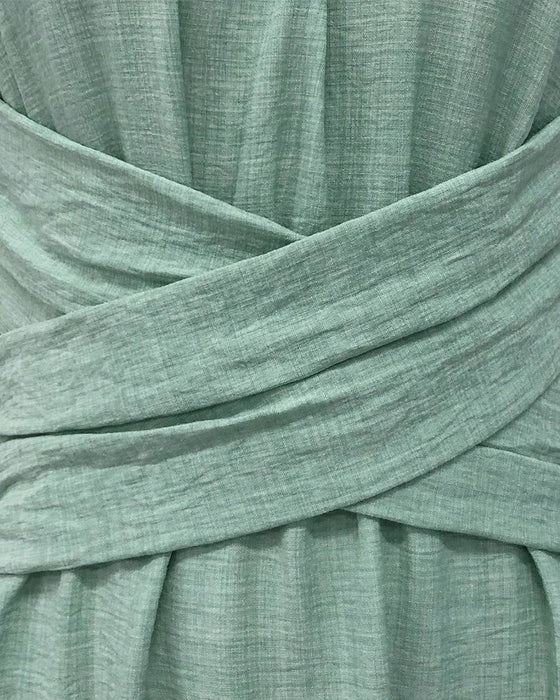 Jurk Kruising Taille Mouwloos