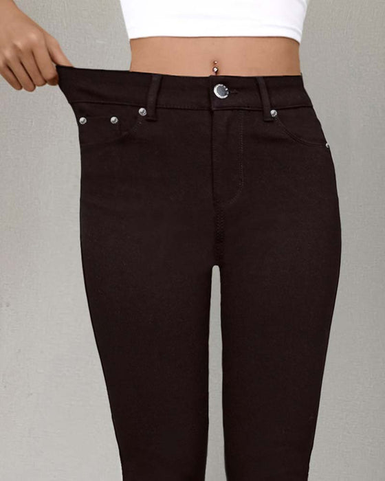 Broek Dames Zak Effen Skinny Casual