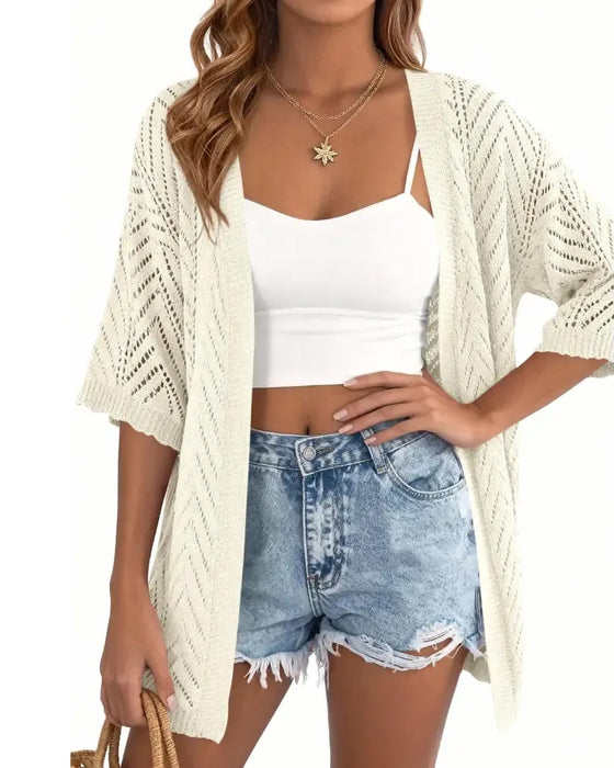 Cardigan Uitsnijding Los Open