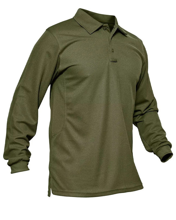 T-Shirt Polo Kraag Lange Mouw Casual