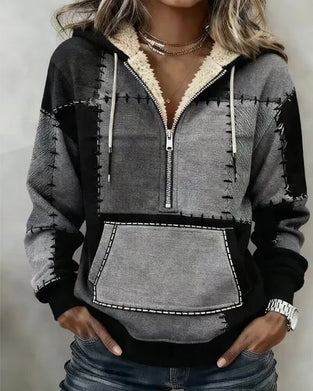 Trui Met Capuchon Met Halfrits En Zak