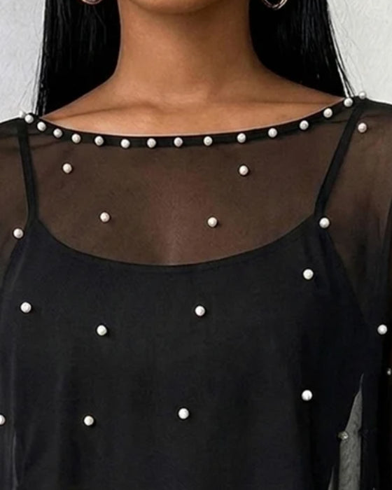 Blouse Rondhals Split Casual