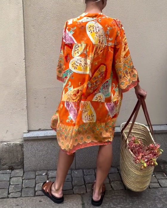 Bohemien Jurk Met Modeprint