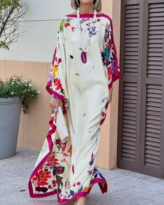 Jurk Off-Shoulder Contrast Los Vakantie
