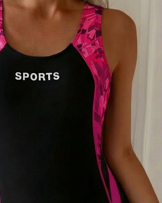 Eendelig Badpak Platte Hoek Sportvest