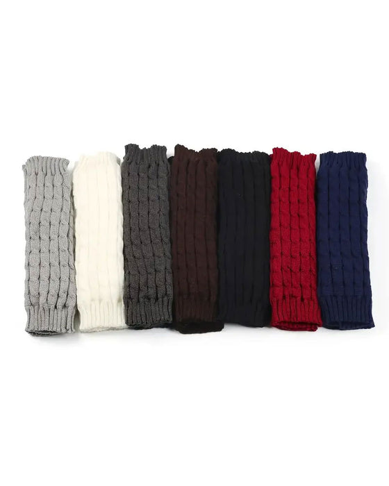 Fleece Gevoerde Kabelgebreide Beenwarmers Thermische Laarzenmanchetten