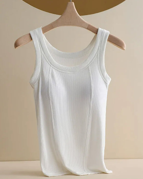 Cami‑Top Effen Kleur Met Ingebouwde Bh