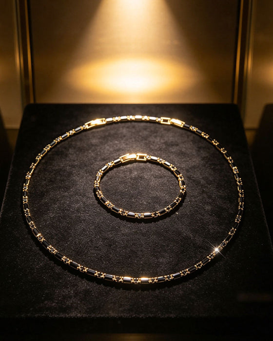 Gepersonaliseerd Verstelbaar Sprankelend Sieraden Set