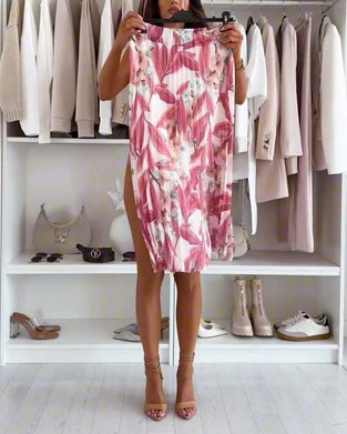 Rok Accordion-Geplooid Bloemenprint