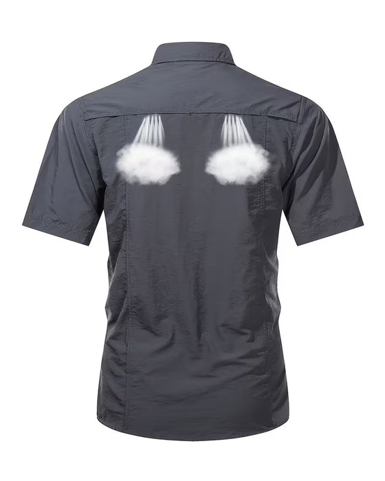 Overhemd Van Ademend Materiaal Korte Mouw Casual Look
