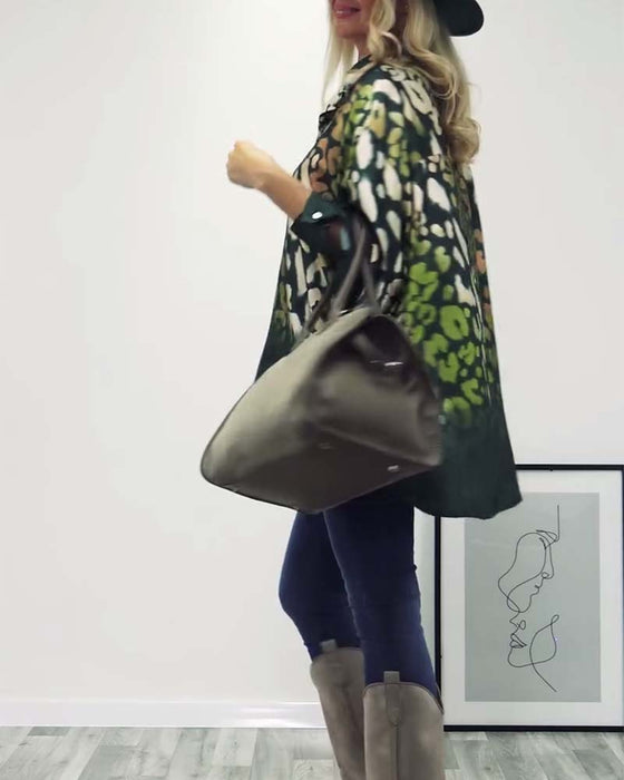 Casual overhemd met luipaardprint