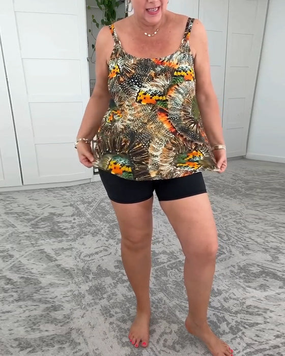 Zwemkleding Twee-Delig Gedrukt Boxershort