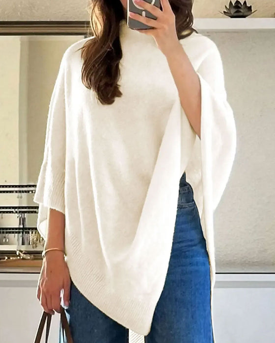 Pullover Hoge Hals Asymmetrisch