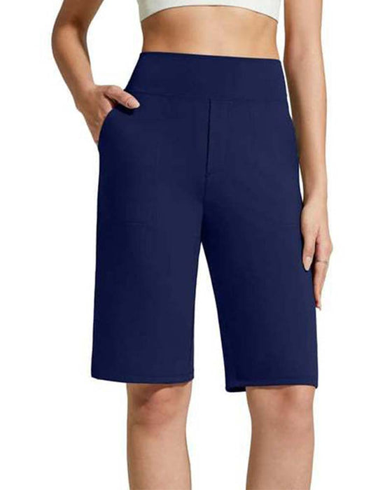 Broek Effen Kleur Hoge Taille Rechte Pijp