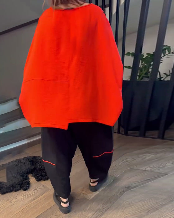 Set Losse Bloomers Casual Color-Blocking